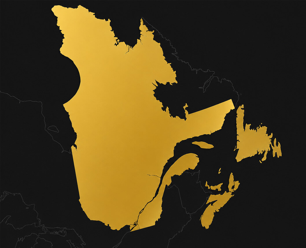 Carte du Québec illustrant les emplacements des distributeurs de revêtements métalliques